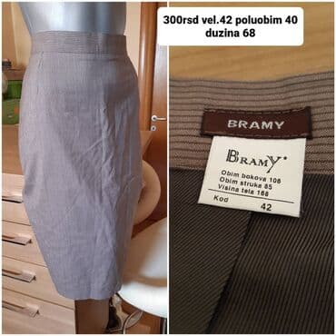 Suknje: 2XL, Midi, bоја - Crna — 2