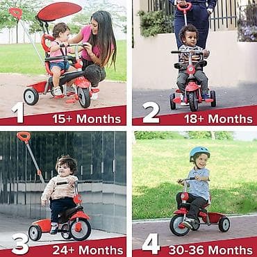 bilijar vranje: SMART TRIKE TRICIKL ZOOM – CRVENI (SKU: 3190502-80) 4‑u‑1 tricikl — 6