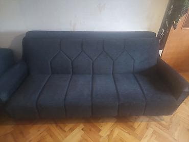kuhinja sa sudoperom: Trodeleni set nameštaja – trosed i dve fotelja - Materijal: meka — 2