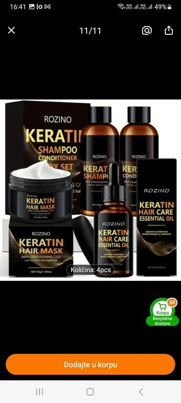 cantu krema za kosu: Set za negu kose marke Rozino, obogaćen keratinom, dizajniran za — 1