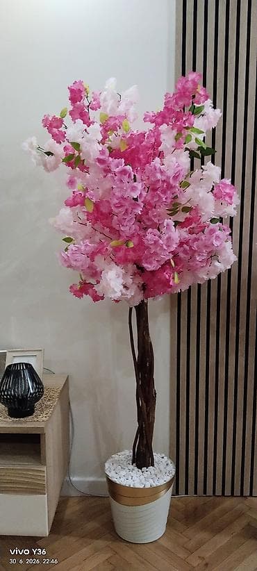Ostali kućni dekor: Dekorativno drvo sakure u saksiji – raskošna veštačka trešnja za — 6