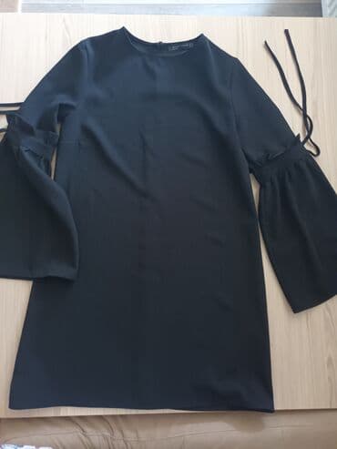 haljine secene ispod grudi: S (EU 36), color - Black, Cocktail, Long sleeves — 1