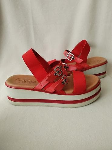 espadrile na platformu prodaja: Carlo Pera kozne sandale - br 38, kao nove — 4