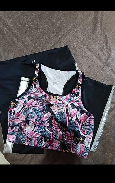 termo pantalone muške: H&M SPORT ženski set za vežbanje – top i helanke - Brend: H&M — 2