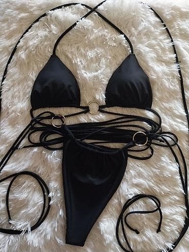 Lične stvari: Dvodijelni ženski bikini set sa prstenovima i dugim trakama za — 4