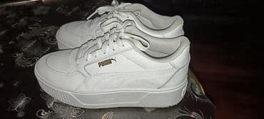 futrola za kljuceve od auta: Puma ženske patike – bele kožne sneakers - Model sa podignutim — 10