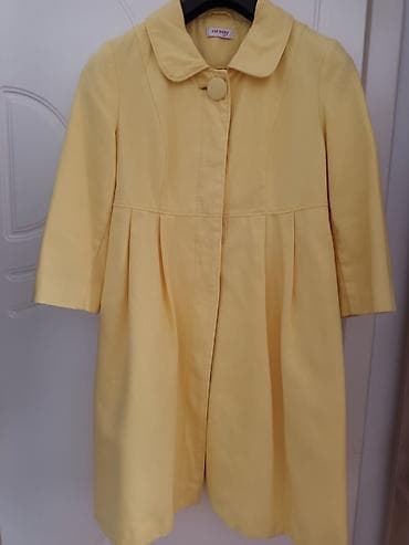 Beauty & Care: Orsay ženski kaput – pastelno žute boje - Model: A-kroja sa naborima — 4