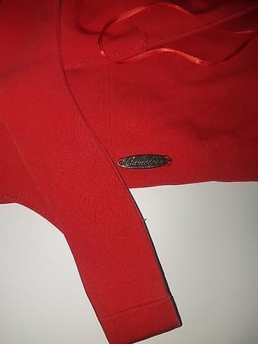 Dukserice: Crvena elastična haljina „Cameleon“ - Veličina: L (40) - Kroj — 4