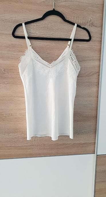 via spiga zenske cipele: Beli ženski satenski top na bretele - Materijal: glatka, svilenkasta — 3