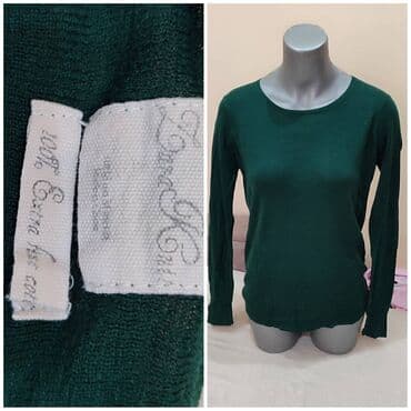 plus size tunike: L, Cotton, Single-colored, color - Green — 2
