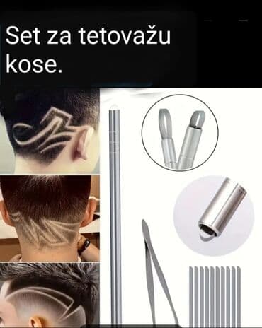 cetka za kosu na struju: PRAKTIČNI,JEDNOSTAVNI SET ZA TETOVAŽU KOSE — 1