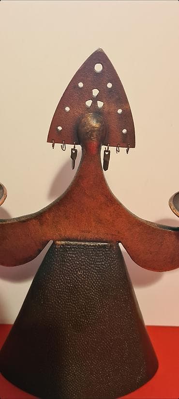 komode akcija: ☆ Na prodaju starinski ruski svećnjak u obliku žene koja nosi — 4