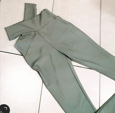 push up helanke: S (EU 36), Lycra, color - Green, Single-colored — 1