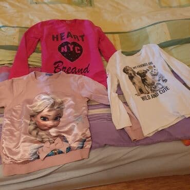 zvonaste pantalone za devojcice: Disney, Round neckline, 122-128 — 1