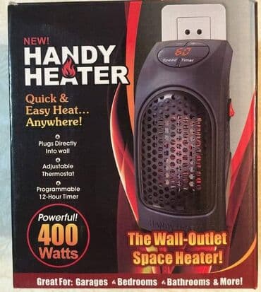 grejalica sa ventilatorom: Grejalica mini 2000din Grejalica ide direktno u zidnu utičnicu. Nema — 2