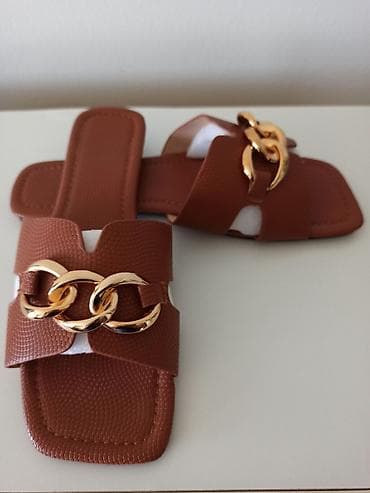 lindex deca: Papuče 43, bоја - Braon — 3