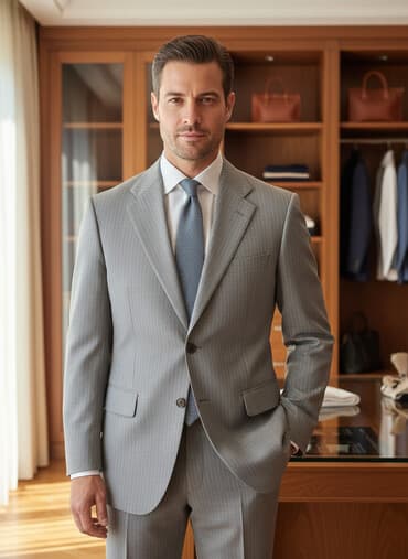 nakit od hirurskog celika beograd: Dvodelno odelo, XL (EU 54), By Zerga, bоја - Siva, Vuna — 1