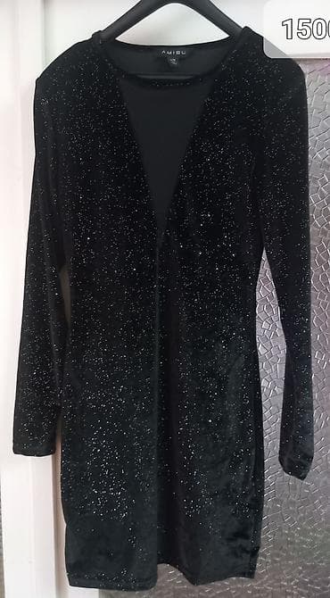 lacoste dzemper sa zipom: Crna mini haljina AMISU, veličina EU 38. - Materijal: mekani baršun sa — 1