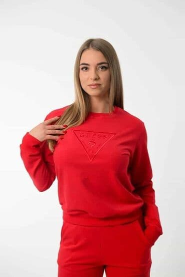 tech fleece zuti: Ženska dukserica žute boje sa dugim rukavima i okruglim izrezom — 27