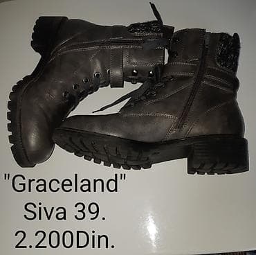 sive cizme: Čizme, 39, bоја - Siva — 2