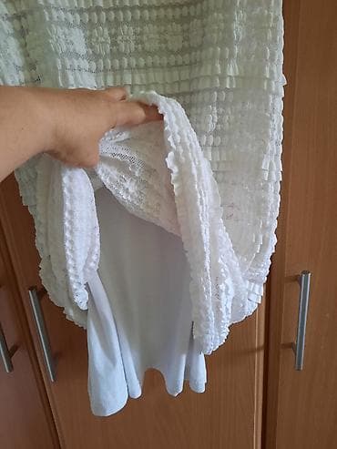 haljine pamucne: Bela čipkana haljina XL Preslatka haljina od viskoze sa veoma — 4