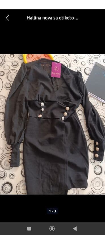 zimske jakne c a: One size, bоја - Crna, Koktel, klub, Dugih rukava — 2