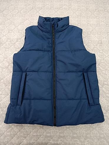 Pufnasti prsluk – tamnoplavi M veličina - Topao, lagan i komforan