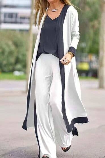 comma pantalone: 4XL (EU 48), color - White — 1