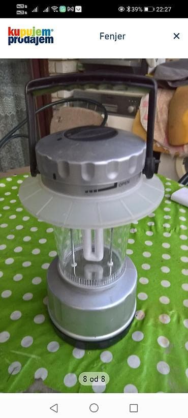 Prenosni električni fenjer - Tip: stojeći/ručni fenjer sa gornjom