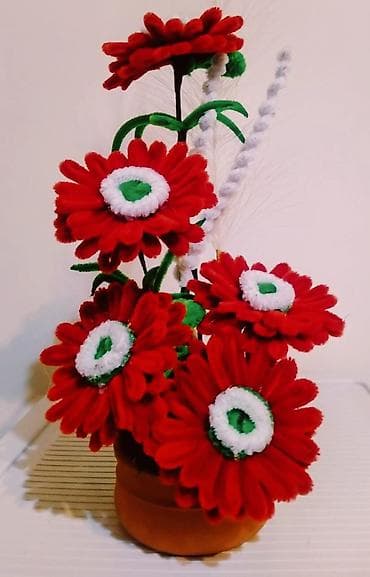 viskoza sa elastinom: Ručne dekorativne aranžmane od plišanih žičica (pipe cleaners) u — 10