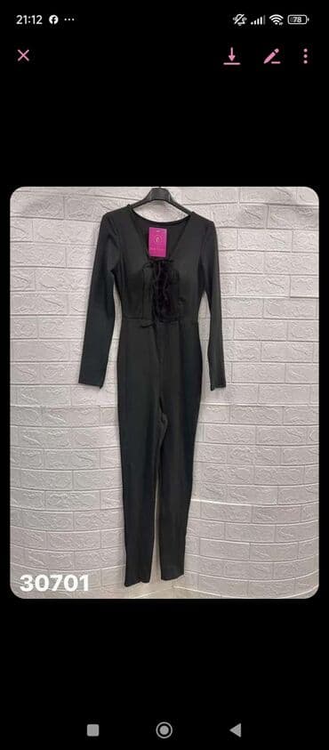 Overalls: Adl, L, Single-colored, color - Black — 1