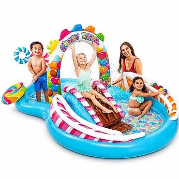 prskalica za rashladjivanje: Vodeni park Candy Zone za decu 2+ Intex sa toboganom i prskalicama – — 2