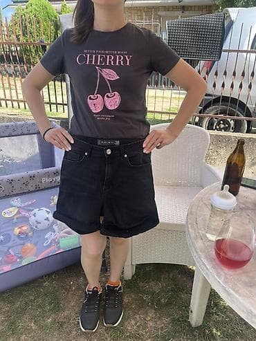 ltb jeans: Ženske crne teksas bermude Amisu - Model: klasik visokog struka sa — 1