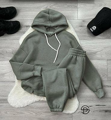 Haljine: Duks trenerka komplet – uniseks, jednobojni set - Komplet: dukserica — 4