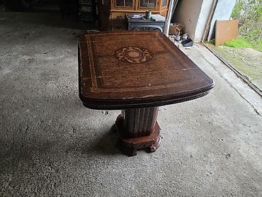 polica: Masivna drvena vitrina/sekretar u klasičnom stilu - Materijal: puno — 10