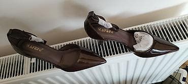 cipele za ples: Ženske elegantne salonke KAFEINI - Model: špic cipele sa otvorenim — 1