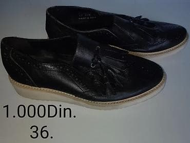 kozne cipele 37: Crne ženske cipele od velura, broj 37. - Materijal: mekani velur — 8