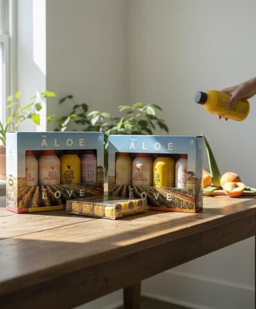 numanovic trosedi na rasklapanje: Set pakovanja “The Aloe – Forever” napitaka i gelova od aloje — 1