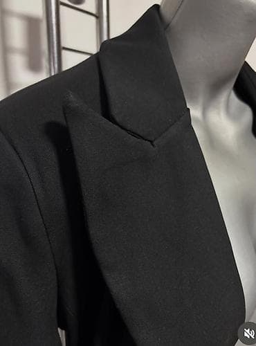 london: Komplet damski crno odelo – sako i pantalone. - Klasičan dvoredni sako — 5