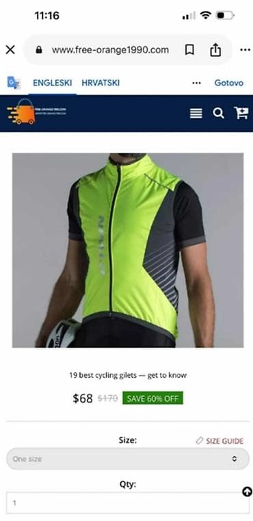 Prsluci: Nov prsluk za bicikliste BTWIN, veličine XL. Prednji deo vodootporan i — 1