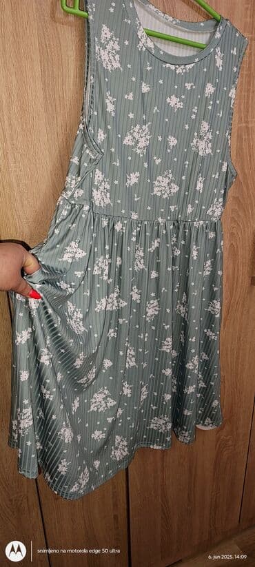 enigma haljine: 2XL (EU 44), color - Green, Oversize, Without sleeves — 3