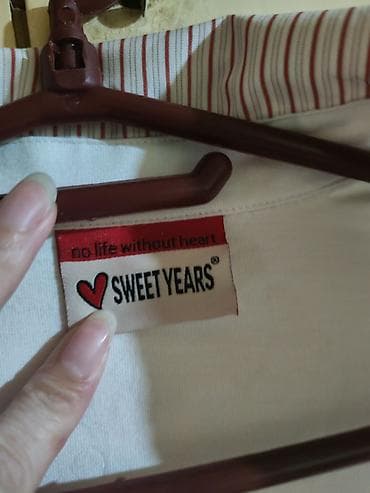 house majice: Sweet Years ženska polo majica, veličina M. - Boja: bela sa prugastim — 2