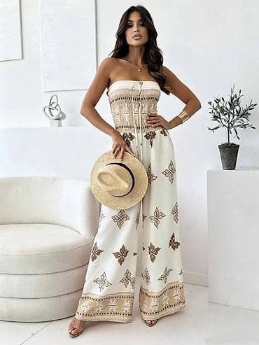 trodelni kompleti: Ženski letnji kombinezon bez naramenica - Model: strapless, elastičan — 6