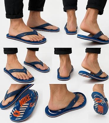 gumene sandale za plažu: Muške japanke Nike – PLAVOM MALO NOŠENE KAO NOVE /narandžasta — 1