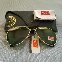 Naočare: Ray ban aviator, green gold, unisex, nove. Zeleno staklo i zlatan ram — 3