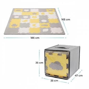 papuče dr luigi: KINDERKRAFT podloga za igru LUNO SHAPES 3D – Yellow Šifra proizvoda — 5