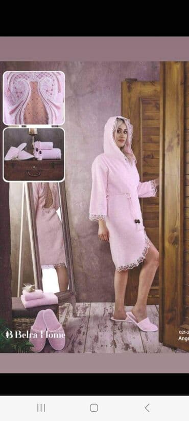 bade mantil versace: FANTAZI Bade Mantl SET 1/5 BADE MANTIL SA CIPKOM DVA PESKIRA SA CIPKOM — 11