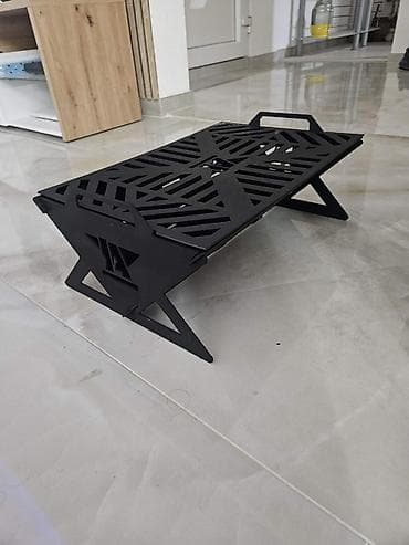 Sklopivi roštilj/ložište od metala - Materijal: čelične ploče sa