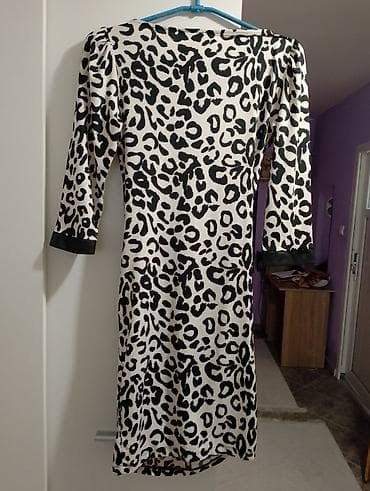 replay torbica bela: Haljina Mixage – animal print - Model: uska haljina sa 3/4 rukavima - — 1