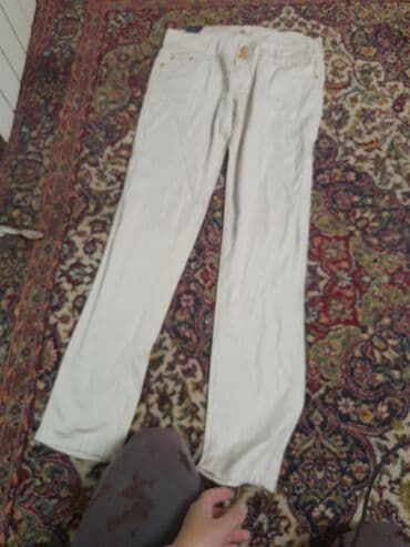 crne pantalone i bela kosulja: Beli ženski jeans pantalone – Santa Rosa Jeans - Veličina: 29 (oznaka — 2